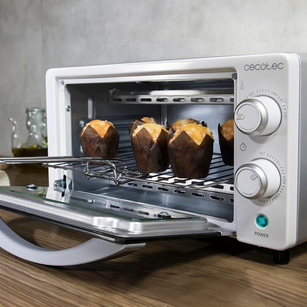 Cecotec Bake&Toast 4600 Black Gyro Countertop Oven, 46 L, 2000 W, 12 Combinable Heating Functions, Includes Rotating Spindle, Crumb Catcher Tray.