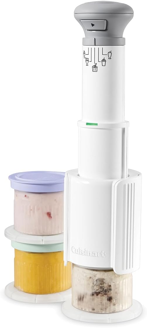 Cuisinart Sorbetière - Fait de la crème glacée, du gelato, du sorbet et du yogourt glacé en 40 minutes - Desserts maison - Facile à utiliser - Acier inoxydable - ICE100BCU