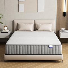 Matoresu Double Mattress 160 x 190 cm Memory Foam Height 25 cm Medium Rigid H3 Ergonomic 7 Zone Cold Foam Comfortable Breathable Fabric Cover