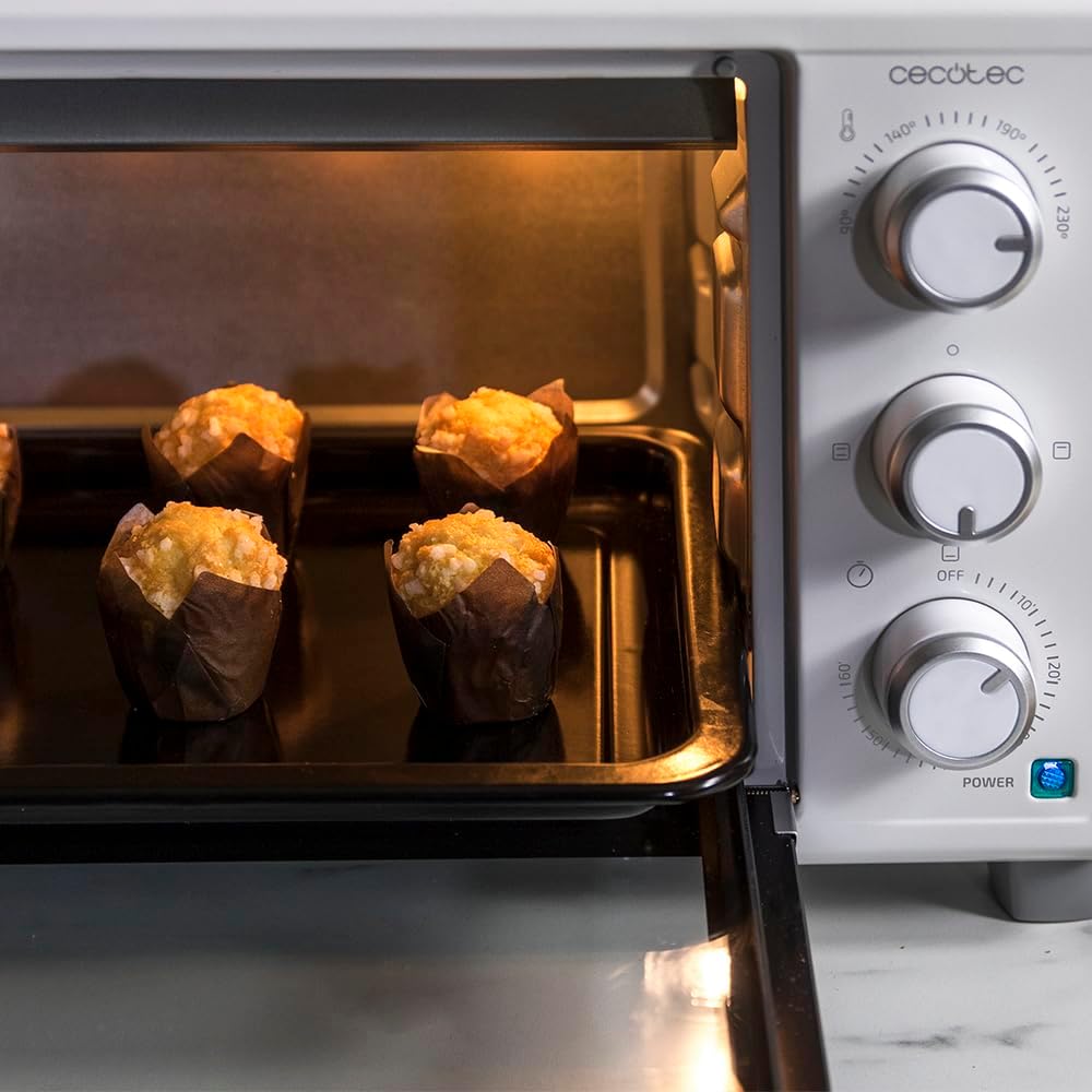 Cecotec Bake&Toast 4600 Black Gyro Countertop Oven, 46 L, 2000 W, 12 Combinable Heating Functions, Includes Rotating Spindle, Crumb Catcher Tray.