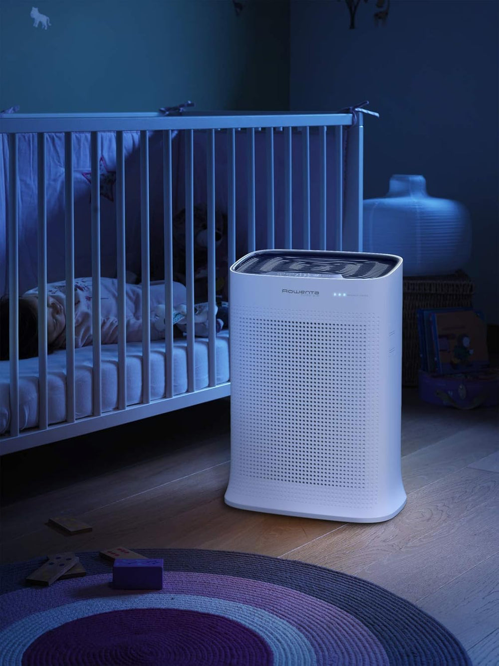 Rowenta Nanocaptur+ Pure Air Purifier, Silent, Automatic, 4 Filtration Levels, Treatment of Allergens and Fine Particles PU3040F0, White