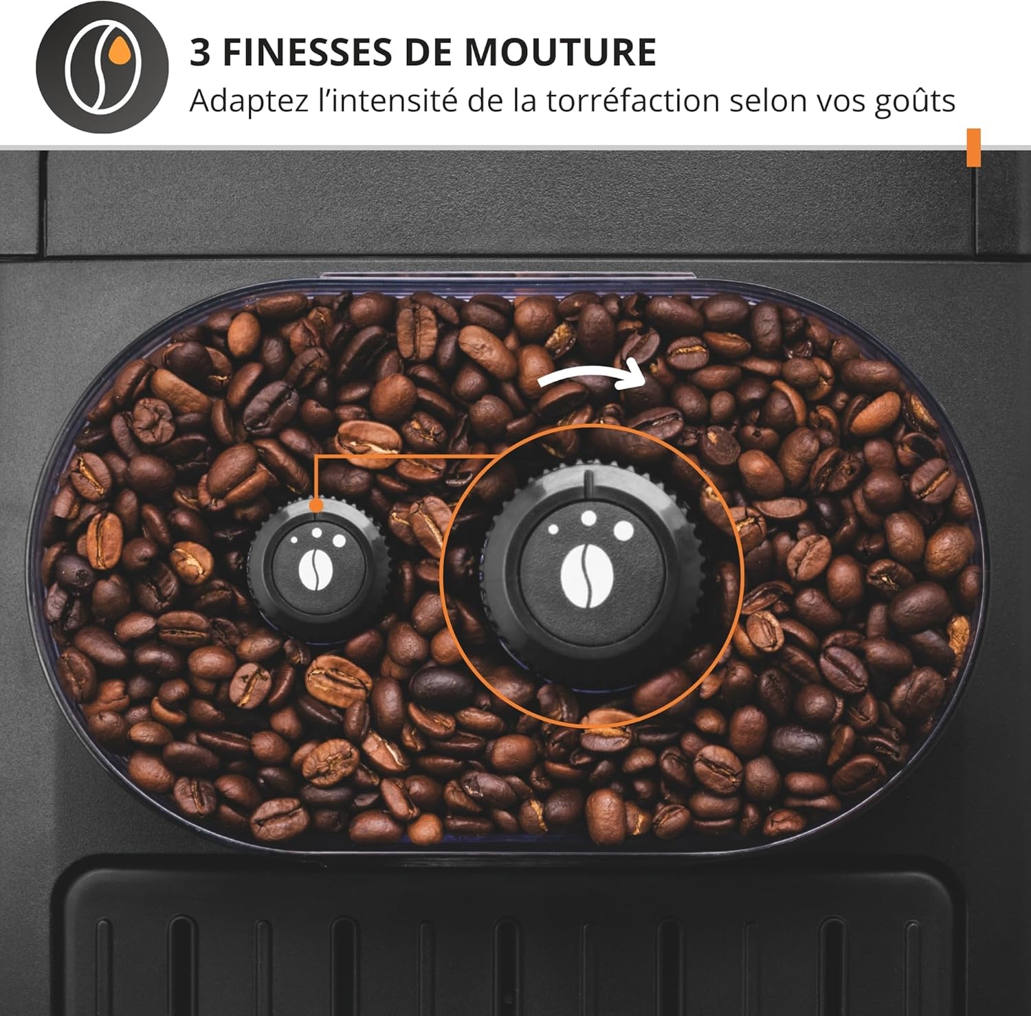Krups Coffee Bean Machine, 1.7 L, 2 Cups Simultaneously, Automatic Cleaning, Steam Nozzle for Cappuccino, Espresso Maker, Essential Black YY8125FD