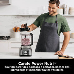 Ninja Foodi Power Nutri Blender 3-in-1 Blender for Smoothie Bowls, Thick Spreads and Iced Drinks, Automatic Programs, 2.1 L, 700 ml and 400 ml, 1200 W, Silver CB350EU