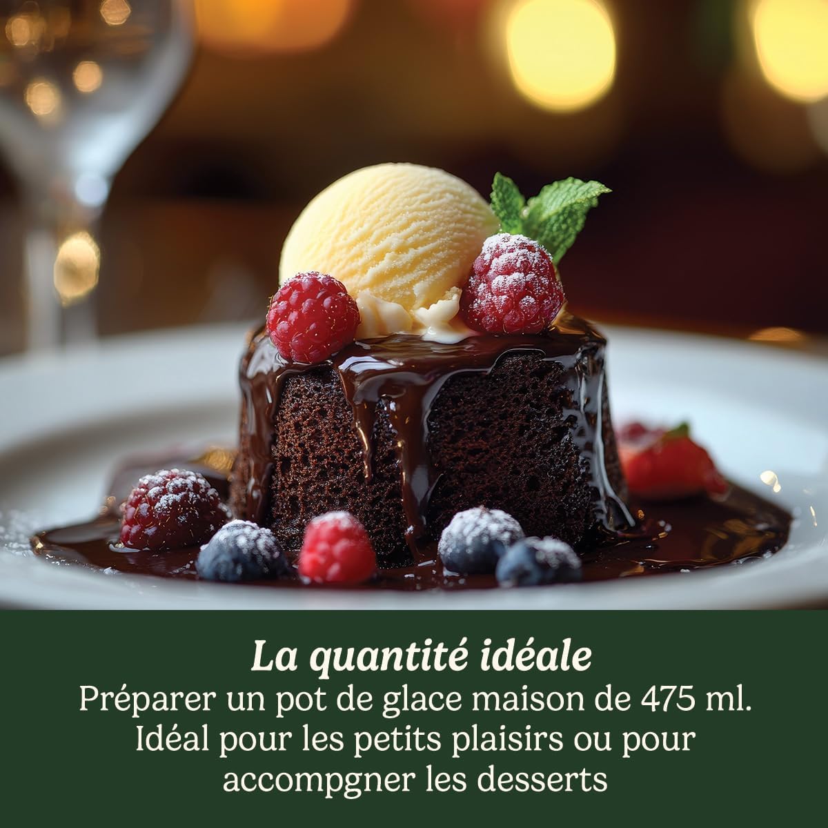 Cuisinart Sorbetière - Fait de la crème glacée, du gelato, du sorbet et du yogourt glacé en 40 minutes - Desserts maison - Facile à utiliser - Acier inoxydable - ICE100BCU