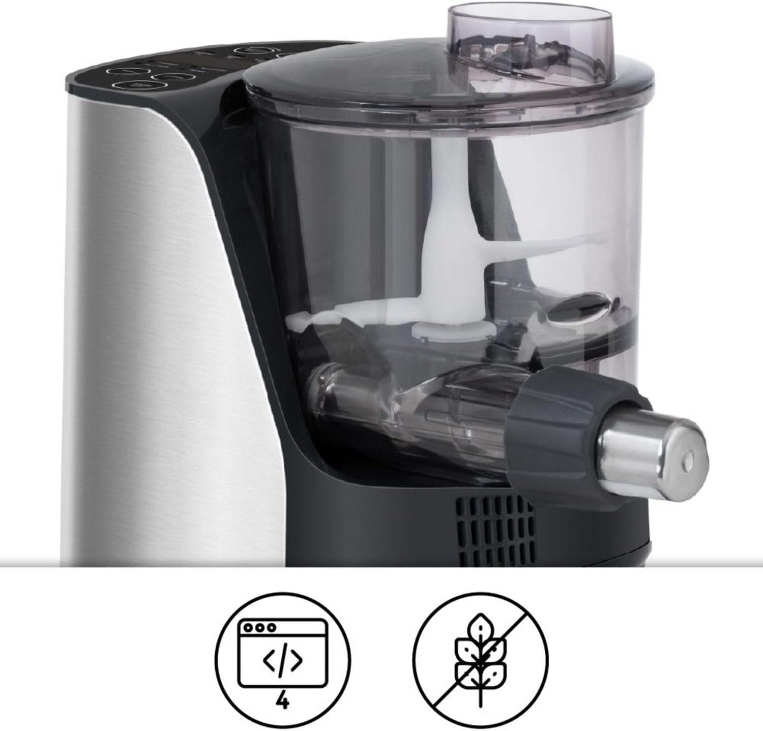 riviera&bar - Machine à Pâtes Automatique en Métal PMP500 - 4 Programmes, Ventilation pour Séchage Rapide, Vis Inox - Tous Types de Pâtes Maison - 39x35,5x23 cm