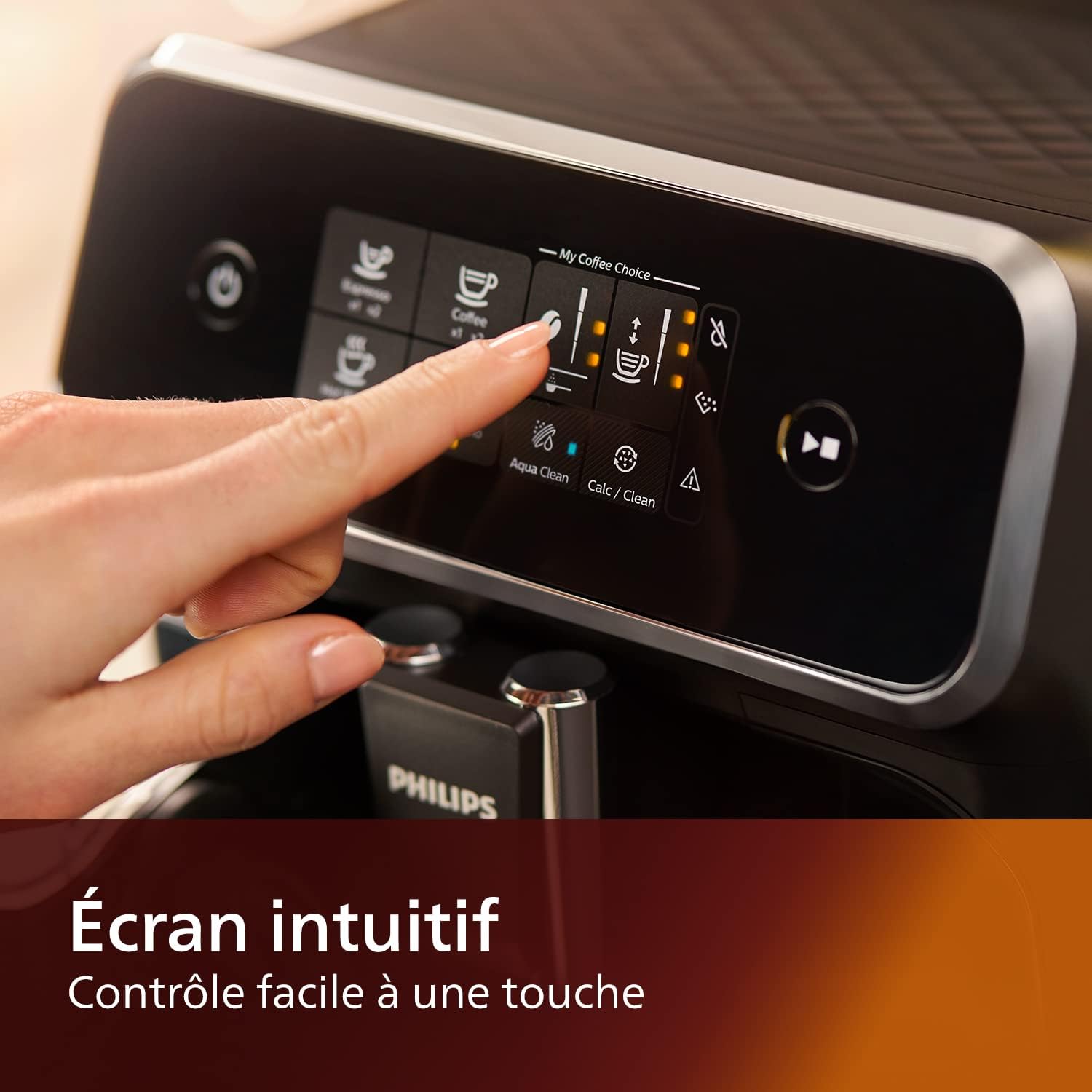 Philips Series 2200 Espresso Machine - Coffee Bean - LatteGo Milk Frother, 3 Coffee Specialties, Intuitive Touch Screen, Glossy Black (EP2231/40)