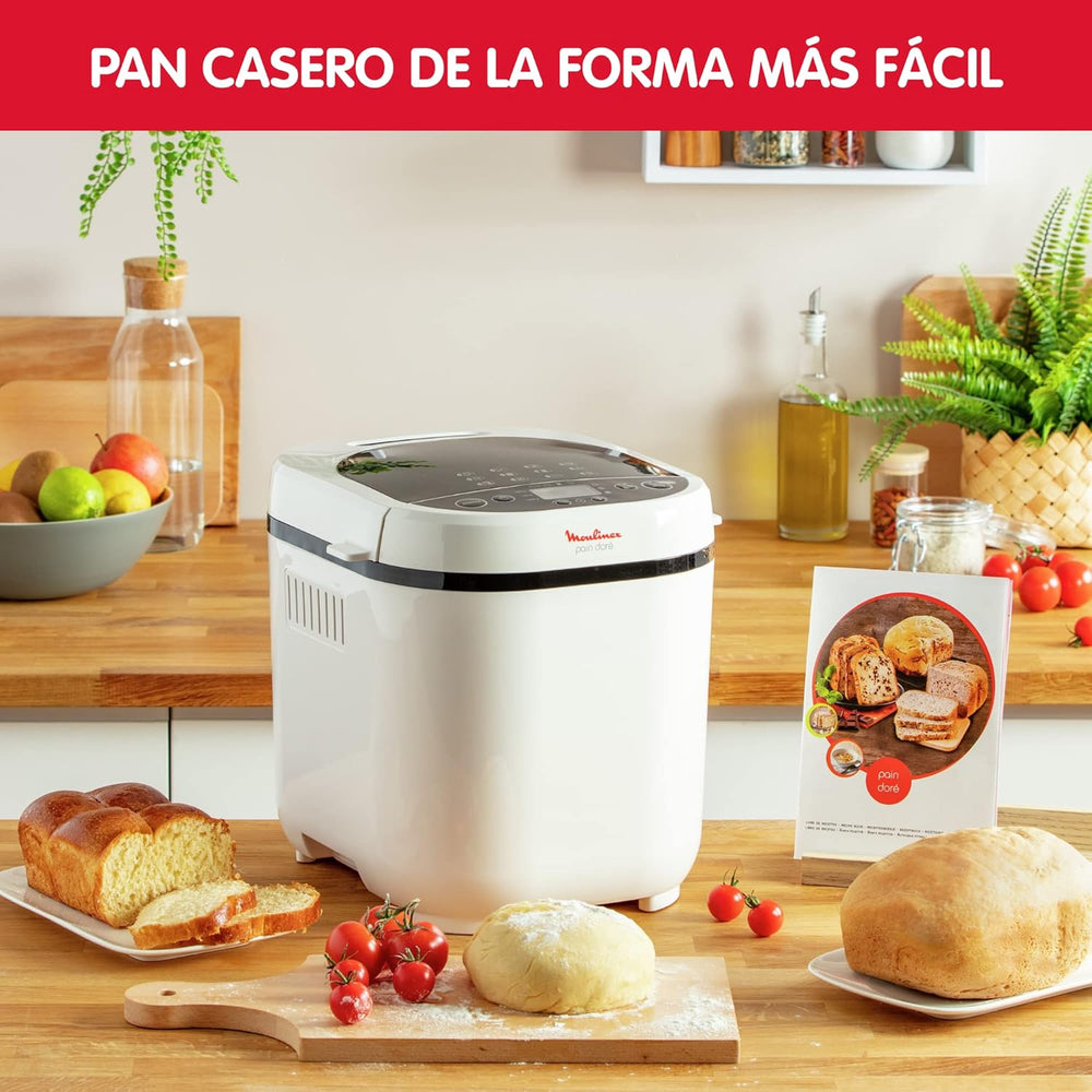 Moulinex OW220830 Bread Maker with 17 Programmes Plastic Black/Purple 31 x 29 x 29 cm