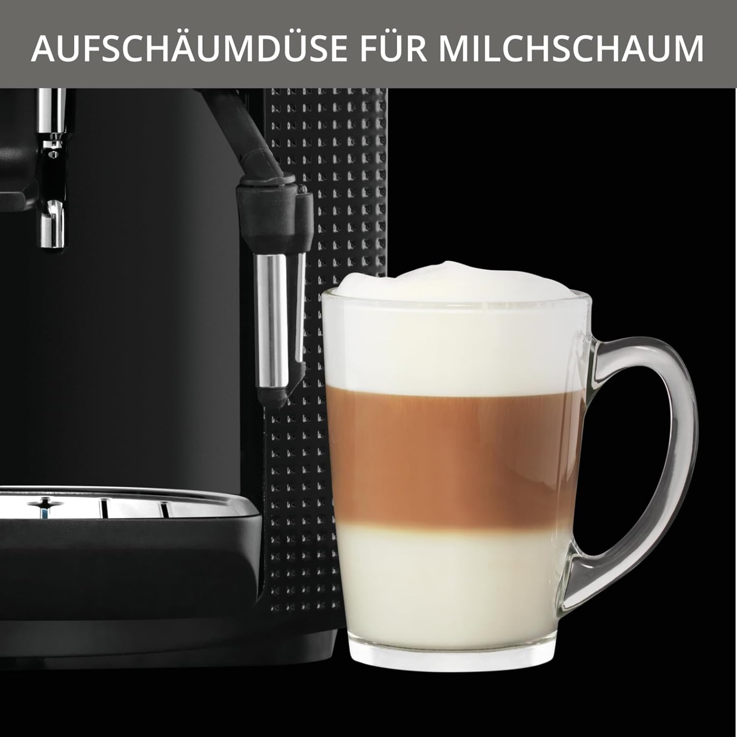 Krups EA8108 fully automatic coffee machine (automatic cleaning, 2 cup function, milk system with CappucinoPlus nozzle, 15 bar, coffee machine, espresso) black
