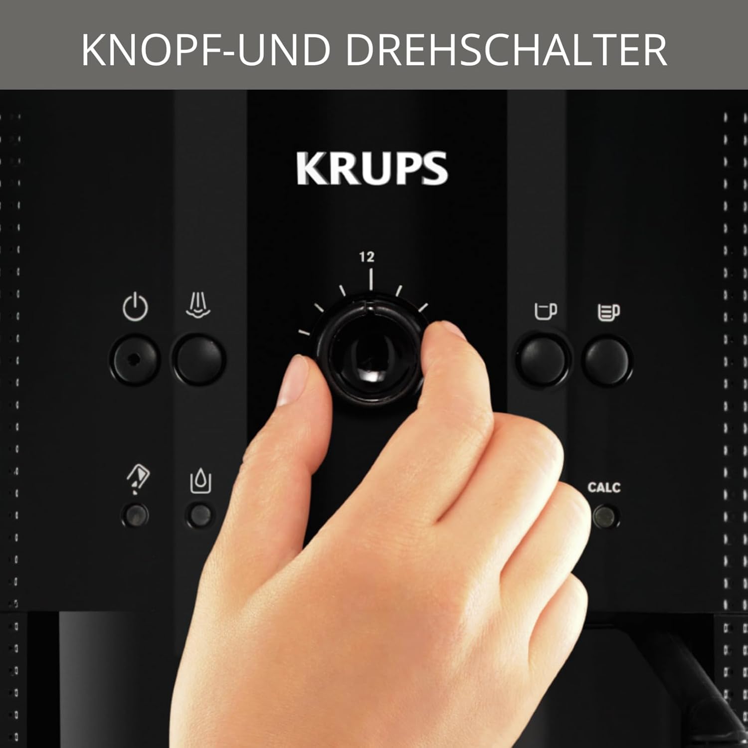 Krups EA8108 fully automatic coffee machine (automatic cleaning, 2 cup function, milk system with CappucinoPlus nozzle, 15 bar, coffee machine, espresso) black