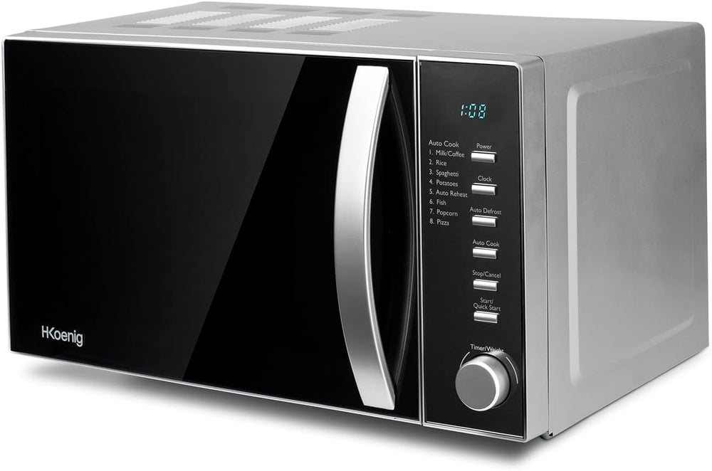 H.Koenig Compact Design Microwave 20L VIO4, Powerful 700W, Turntable 24.5 cm, Multifunction 5 Heating Levels and Defrost Function, Timer up to 30 min, Fast, Worktop