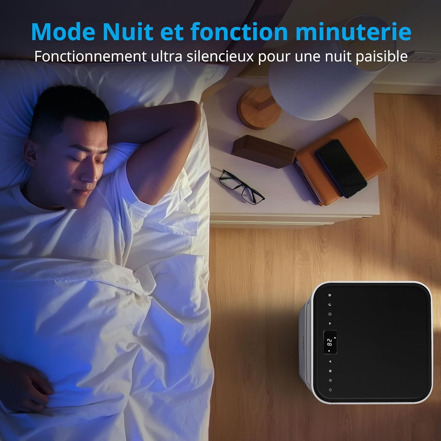 MEDION Smart Climatiseur Mobile P1002 (10000 BTU, 3-en-1, Refroidir, Déshumidification, Ventilation, jusqu'à 34m², kit de joint de fenêtre, mode sommeil, contrôle Wifi, Télécommande, Écran, MD 37733)