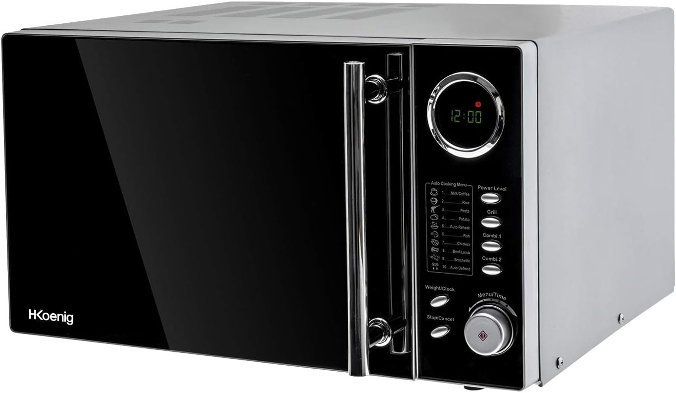 H.Koenig Compact Design Microwave 20L VIO4, Powerful 700W, Turntable 24.5 cm, Multifunction 5 Heating Levels and Defrost Function, Timer up to 30 min, Fast, Worktop