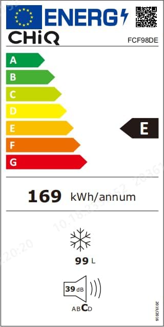 Congélateur coffre CHiQ 142L, 63,5 x 55,6 x 83,5cm, Congélateur Inverter, Affichage de la température extérieure, Mode de congélation rapide -32℃, Grille métallique,Faible bruit