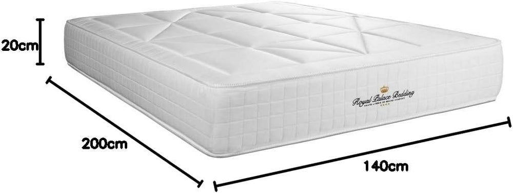 Royal Palace Bedding Windsor Pocket Spring Mattress + Memory Foam Maxi Thickness 140 x 190 cm | Thickness: 26 cm | Comfort: Balanced
