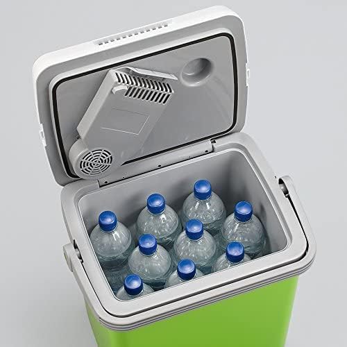 SEVERIN KB 2922 Electric Cooler (19 L) with Cooling and Keep Warm Function, Car Cooler with 2 Connections (Power Supply and Cigarette Lighter), Cool Box Green/Grey