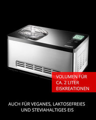 Unold 2074013 Gusto Turbine à Glace Réfrigérante Argent