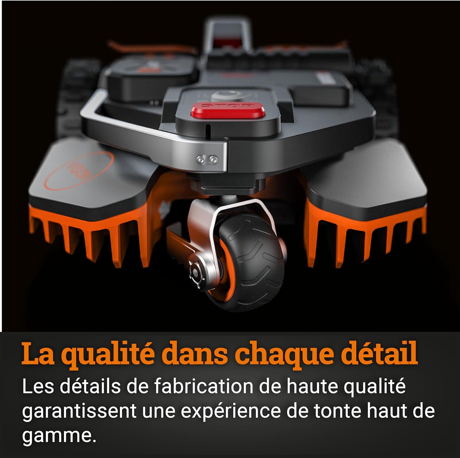 WORX LANDROID Vision WR206E.1, Robot Tondeuse sans Fil périphérique 600 m² Surf.Max 700 m², Installation en 30 Min, Caméra 4K + IA Adaptative, évite Tous Les Obstacles, Coupe des Bordures, Multizone