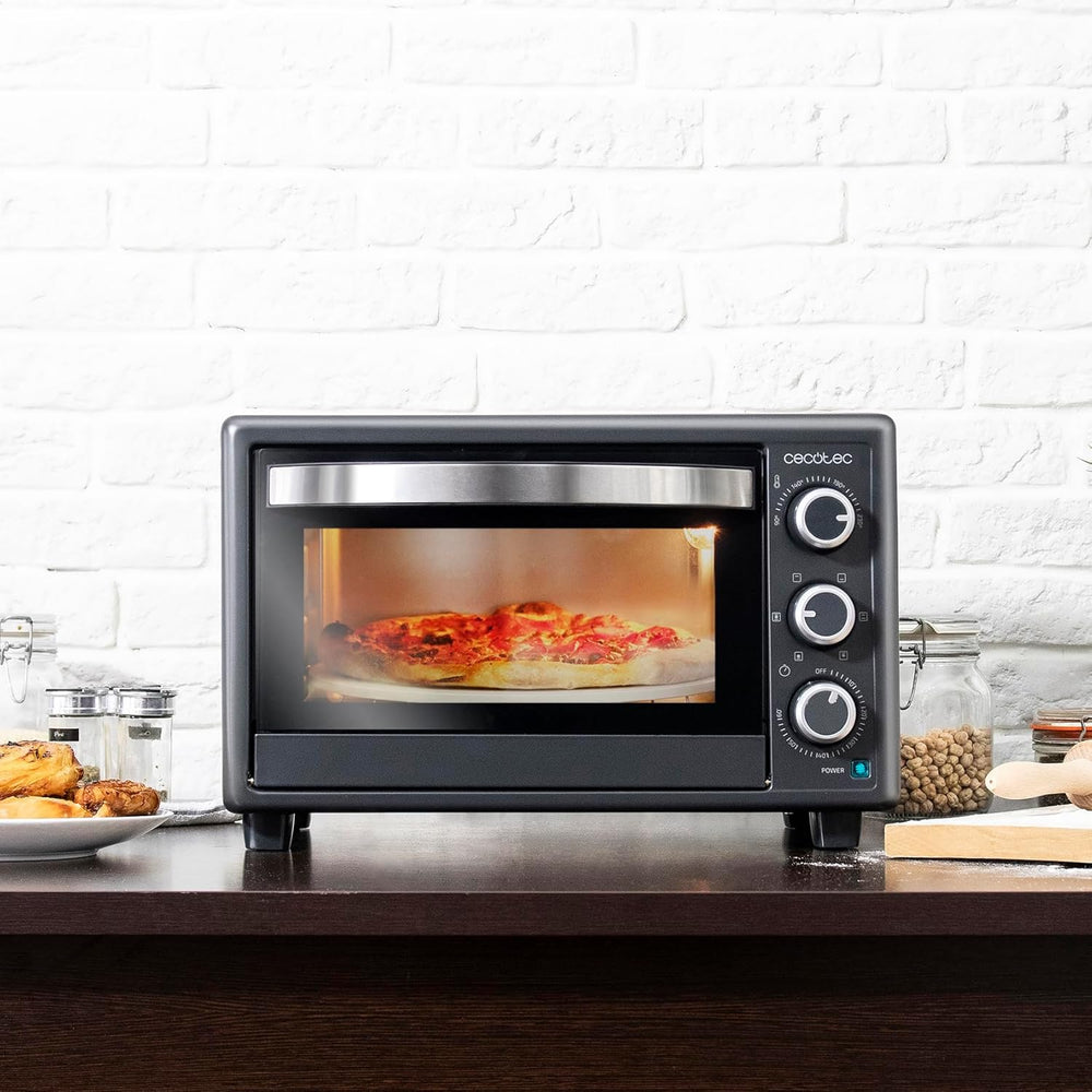 Cecotec Bake&Toast 4600 Black Gyro Countertop Oven, 46 L, 2000 W, 12 Combinable Heating Functions, Includes Rotating Spindle, Crumb Catcher Tray.