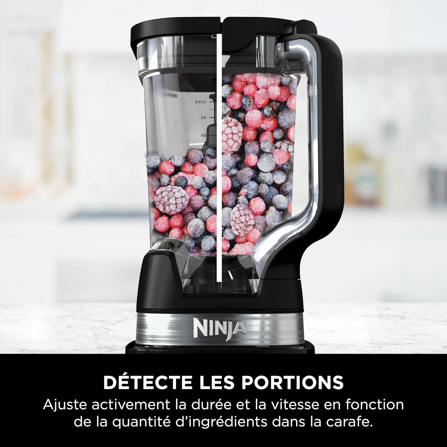 Ninja Detect Power Blender Pro & Single Serve 2-in-1, 1200W Blender with 2L Container, 2 Individual Cups, Blender for Smoothies and Iced Drinks, Vegetable Chopping, Black, TB301EU