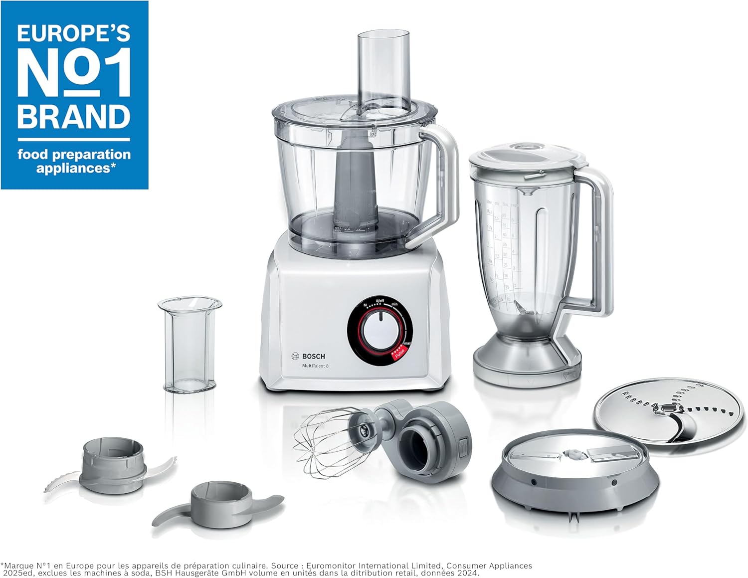Bosch MultiTalent 8 MC812M844 – Robot de cuisine polyvalent avec plus de 50 fonctions – 1250 W – Grande capacité de 3,9 L – Couleur : Noir