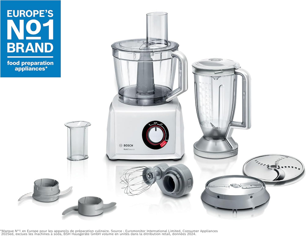 Bosch MultiTalent 8 MC812M844 – Robot de cuisine polyvalent avec plus de 50 fonctions – 1250 W – Grande capacité de 3,9 L – Couleur : Noir
