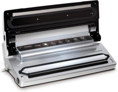 CASO VC300 Vacuum Sealer 8x Longer Freshness, Double Welding, Adjustable Vacuum Thickness, with Film Box, Cutter, 2 Rolls of Professional Film, Flexible