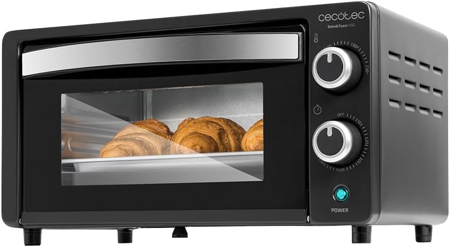 Cecotec Bake&Toast 4600 Black Gyro Countertop Oven, 46 L, 2000 W, 12 Combinable Heating Functions, Includes Rotating Spindle, Crumb Catcher Tray.