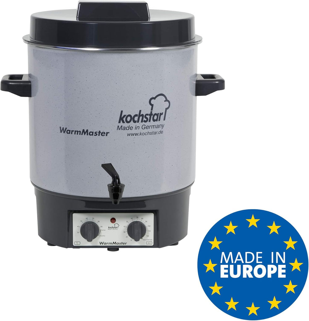 Kochstar K99104035 Electric Sterilizer with Thermostat and Tap 27 Litres 50 x 46.5 x 37 cm Grey