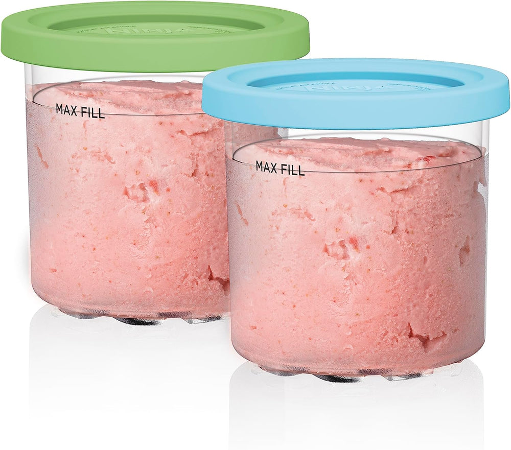 Ninja NC301 CREAMi Ice Cream Maker, for Gelato, Mix-ins, Milkshakes, Sorbet, Smoothie Bowls & More, 7 One-Touch Programs, with (2) Pint Containers & Lids, Compact Size, Perfect for Kids, Silver