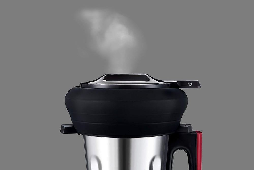 Senya SYCP-HB008R Cook & Ice V3 Red Stainless Steel Heated Blender, Soup Blender/Milled Soup, Steaming, Crushed Ice Smoothies, 1, 5L, 1400W, SYCP-HB008R