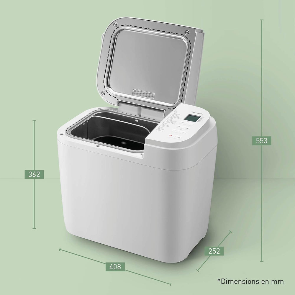 Panasonic SD-YR2550SXE Automatic Bread Maker, Raisin, Nut and Yeast Dispensers, 31 Auto Programs, Dual Temperature Sensor, 13 Hour Digital Timer, LCD Display, Silver